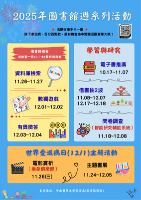 2025圖書館週系列活動海報圖片